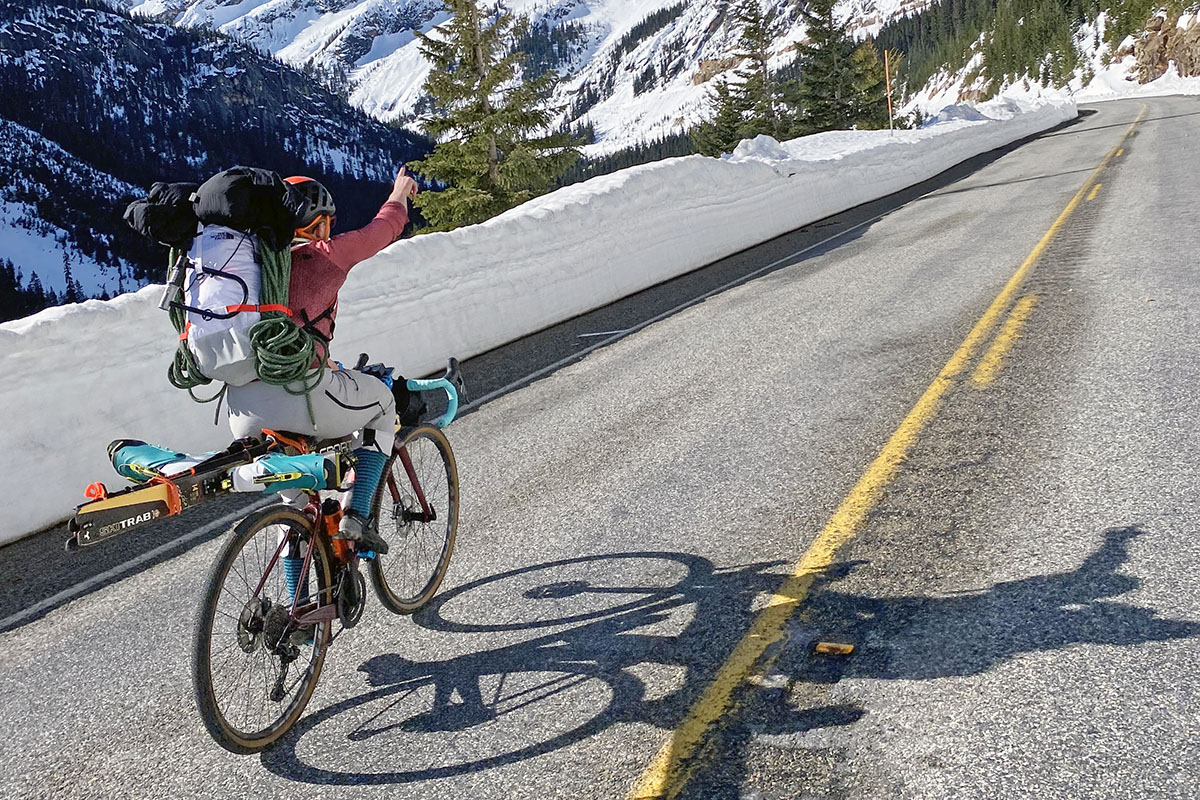 Biking to ski to climb (ski helmets)